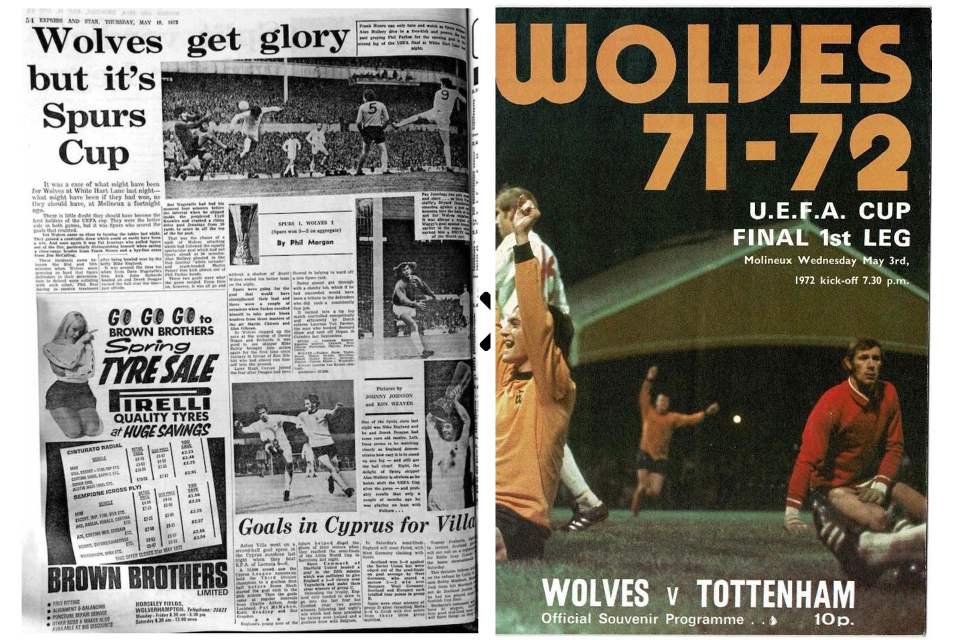 A HISTORY OF WOLVES V TOTTENHAM HOTSPUR Always Wolves