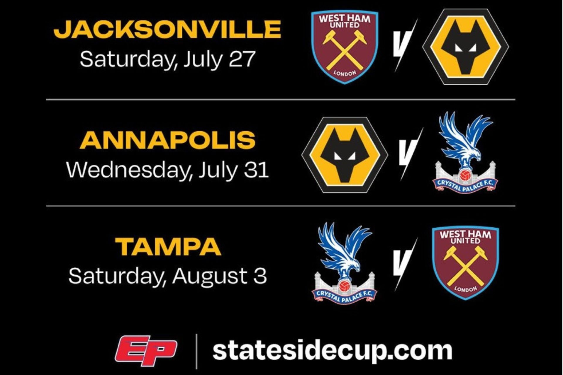 Wolves News: Stateside Cup Schedule